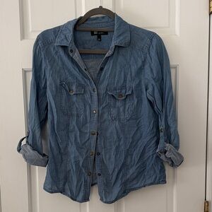 Blue Snap Button Up Shirt